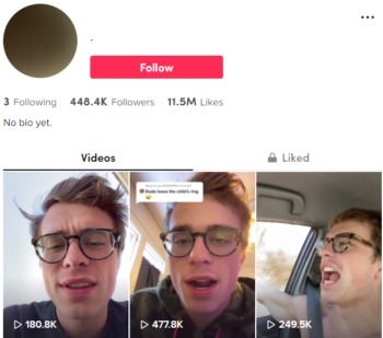 Buy Male Personal TikTok Account with 448K Followers