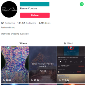 Buy Fashion Couture Account with 140K Followers
