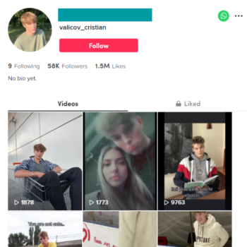 Buy Male Personal TikTok Account with 58K Followers