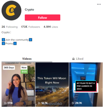 Buy Premium Crypto TikTok Account with 170K Followers