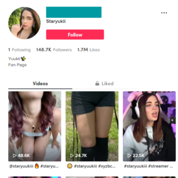 Buy Female Fan TikTok Account with 140K Followers