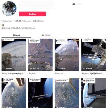 130K Viral Space TikTok Account for Sale