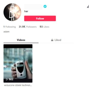 30K Personal Verified TikTok Account for Sale