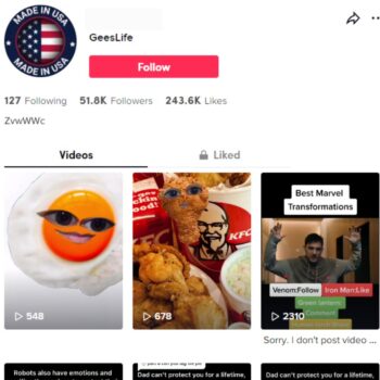 50K USA Viral Videos TikTok Account for Sale