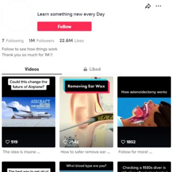 1M Educational Learning Tiktok Account for sale