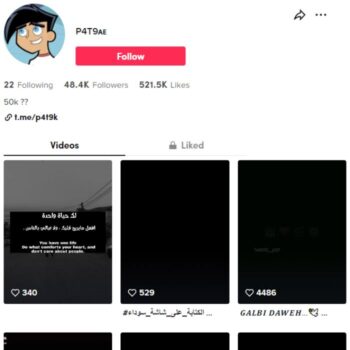 48k Arabic Quotes Tiktok Account for sale