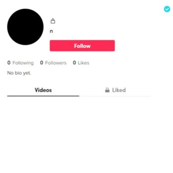Blank Verified Tiktok Account