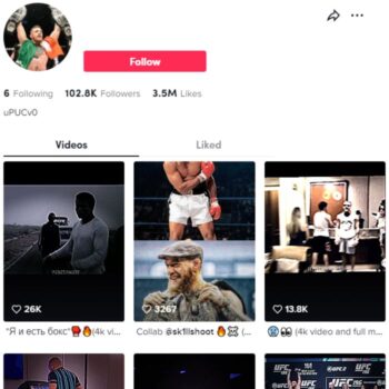 100K MMA Sports TikTok Account for sale