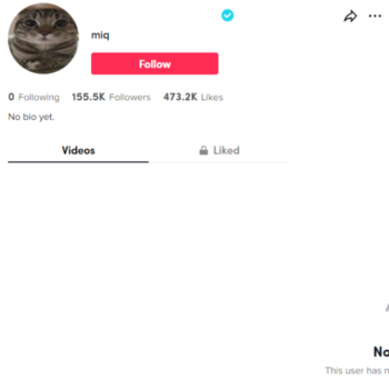 155K Blank Verified TikTok Account for sale