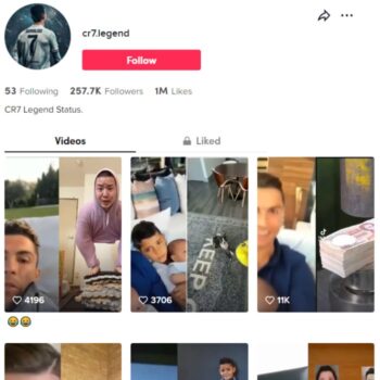 257k Cristiano Ronaldo Fan TikTok Account for sale