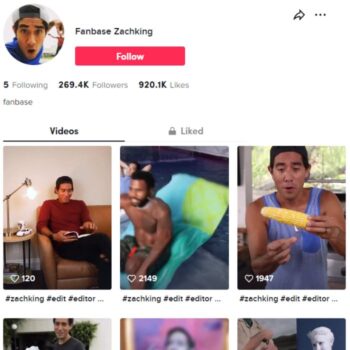 260k Funny Zack King Videos Tiktok Account for sale
