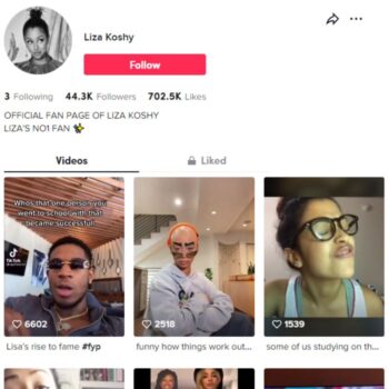 44k Liza Koshi Fan TikTok Account for sale