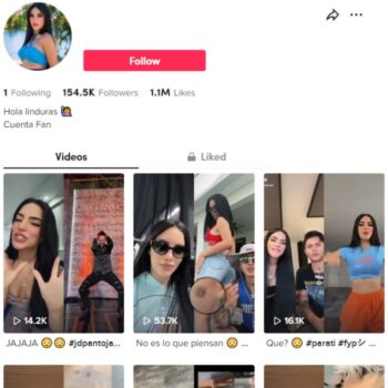 154K Kimberly Loaiza Fan Tiktok Account for sale