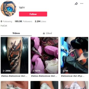190K Tattoo Art TikTok Account for sale