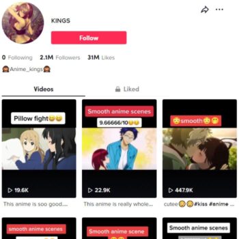 2.1M Anime TikTok Account for sale