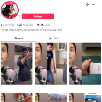 35K Mia Khalifa Adult Model TikTok Account for sale