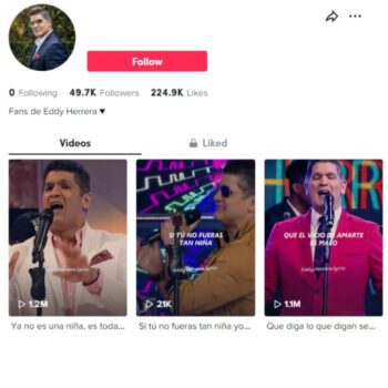 49k Latin Music Entertainment Tiktok Account for sale