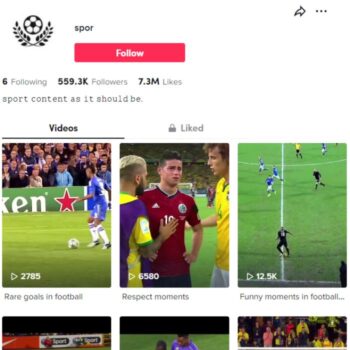 559K Football TikTok Account for sale
