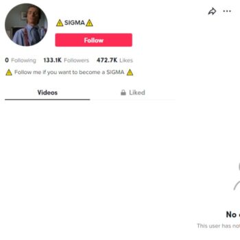 130K Sigma Male Clips Tiktok Account for sale