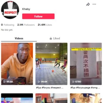 2.1M Khaby Lame Reaction Tiktok Account for sale