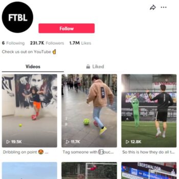 230K Football TikTok Account for sale