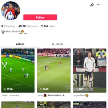 45K Football TikTok Account for sale