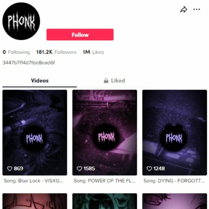 180k Music Entertainment Tiktok Account for sale
