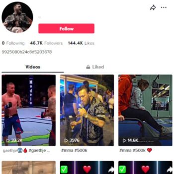 45K MMA Sports TikTok Account for sale