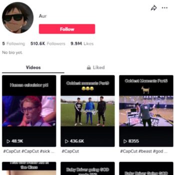 500k Crazy Insane Clips Tiktok Account for sale