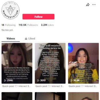 110K Love Relationships TikTok Account for sale