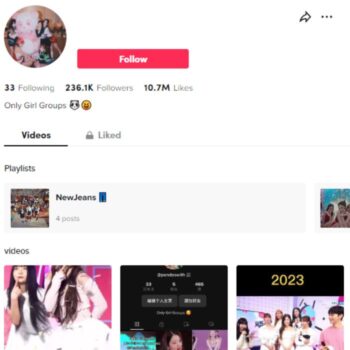 230K Music K-Pop TikTok Account for sale