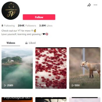 280K Love Quotes TikTok Account for sale