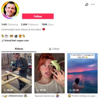 3.6M Viral Entertainment Videos Tiktok Account for sale
