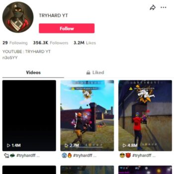 350k PUBG Gaming TikTok Account for sale
