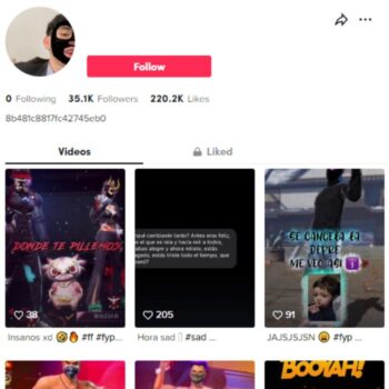 35k PUBG Gaming TikTok Account for sale