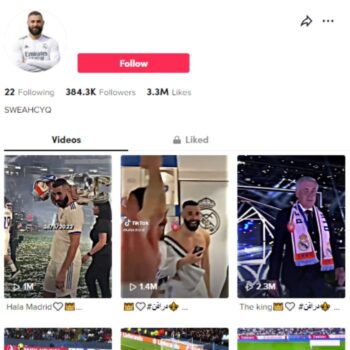 380K Football TikTok Account for sale