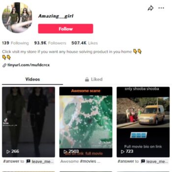 90K Girl Catwalk TikTok Account for sale