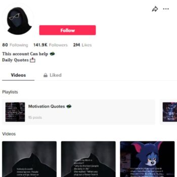 140K Philosophy Quotes TikTok Account for sale