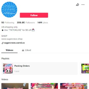 300K Food Candy TikTok Account for sale