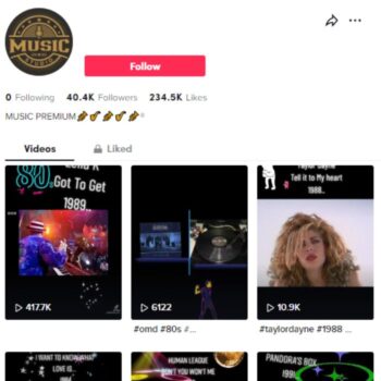 40K Classical 90's Music Tiktok Account for sale