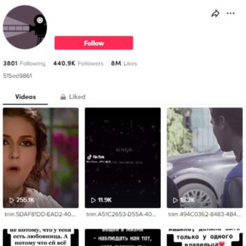 430k Movie Clips Entertainment Tiktok Account for sale