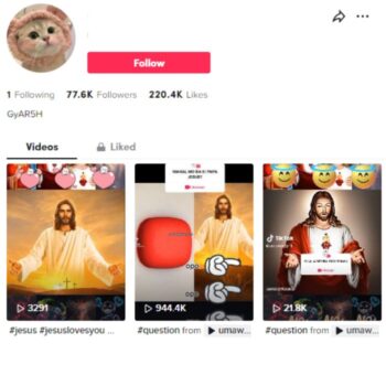 75k Religious Christianity Tiktok Account for sale