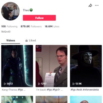 870k Movie Clips Tiktok Account for sale