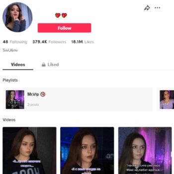 375k Influencer Fan TikTok Account for sale