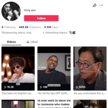 460k Business Motivation Tiktok Account for sale
