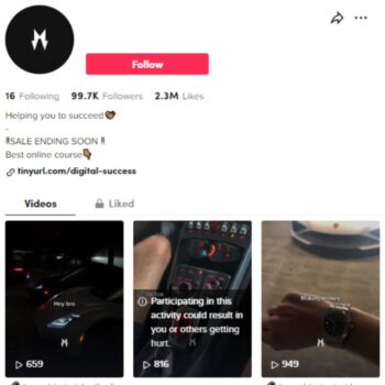 95K Business Motivation Tiktok Account for sale