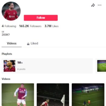 165K Football TikTok Account for sale