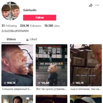 320k Hollywood Movie Clips Tiktok Account for sale
