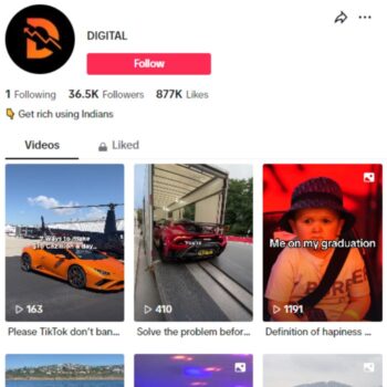 35K Luxury Lifestyle TikTok Account for sale