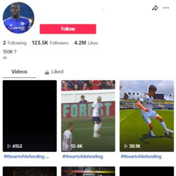 120K Football TikTok Account for sale